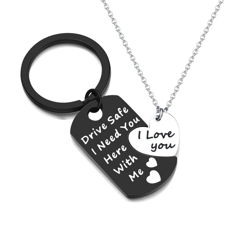 Couple keychain clearance and necklace