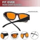 thumbnail image 5 of 100% Anti-blue Light Blocking Computer Glasses,large Fit Over Reading And Glasses With Extra Amber Lens Better Sleep, Black Red-xinhan -gt, 5 of 5