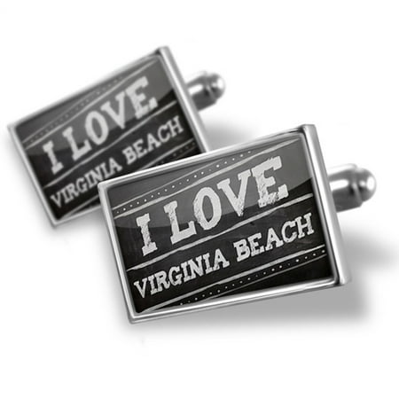 Cufflinks Chalkboard with I Love Virginia Beach - NEONBLOND
