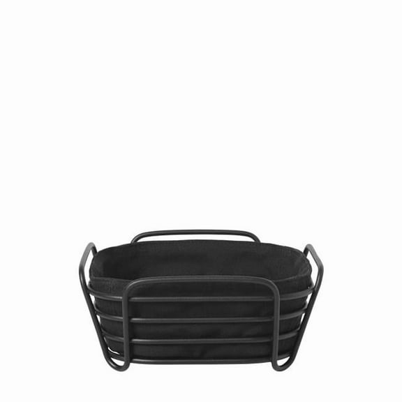 Blomus 63871 8 x 8 in. Delara Bread Basket, Black - Small