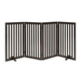 thumbnail image 2 of Unipaws 36" H Free Standing Pet Gate for Dog Cat, Tall Wooden Dog Gates for Doorway, Stairs, Foldable Pet Fence for The House, Expandable Dog Barrier, Indoor Use, Espresso, 2 of 11