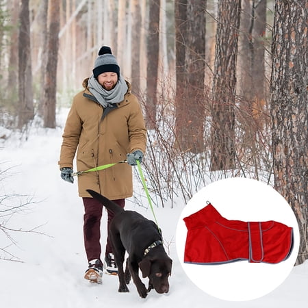 GAXIRE Pet Dog Rain Coat Durable Waterproof Polyester with Hidden Opening Red