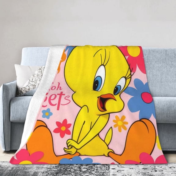 Tweety Bird Looney Tunes Throw Blanket Kids Plush Blanket Ultra-Soft Micro Flannel Fleece Blanket for Bedding Sofa Travel 30"x40"