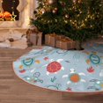 thumbnail image 6 of Daiia Sea Turtle Drawing Merry Christmas Tree Skirt , Xmas Large Lace-up Tree Skirt, Santa Snowflakes Rustic Home Decorations New Year Party Farmhouse Decor-30", 6 of 7