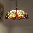 thumbnail image 5 of RADIANCE Goods Tiffany-Style Dark Bronze 2 Light Victorian Ceiling Pendant Fixture 18" Shade, 5 of 6