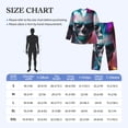 thumbnail image 3 of Bingfone Men's Pajama Set 2 Piece Loungewear PJs, Long Sleeve with Pajama Pants-Modern Abstract Colorful Skull A, 3 of 7