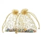 thumbnail image 3 of 200 Piezas 10X15cm Pestañas Impresas Bolsas de Organza Doradas Bolsas de Joyería Bolsas de Organza con Cordón para Favores de Boda Bolsas de Regalo de Dulces, 3 of 5