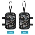 thumbnail image 3 of COEQINE Printed Crutch Bag Walking Cane Accesories Flower Dragonfly Black Forearm Crutch Organizer Pouch, Elbow Crutch Bag, 2 Pockets, Organize Daily Essentials, for Elderly, 3 of 7