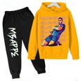thumbnail image 2 of Conjunto de sudadera y pantalones con estampado de Mbappé para niños, primavera y otoño de 2024, conjunto de ropa deportiva de 2 piezas para niños y niñas, ropa para niños, 2 of 5