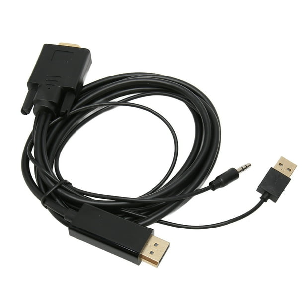 Cable Adaptador De Vídeo, Compacto 1920x1080 A 60 Hz Cable Conector VGA A Plug And Play Resistente Al Desgaste Para Computadora Portátil Para Monitor