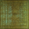 thumbnail image 1 of Ahgly Company Machine Washable Indoor Square Persian Turquoise Blue Traditional Area Rugs, 6' Square, 1 of 4