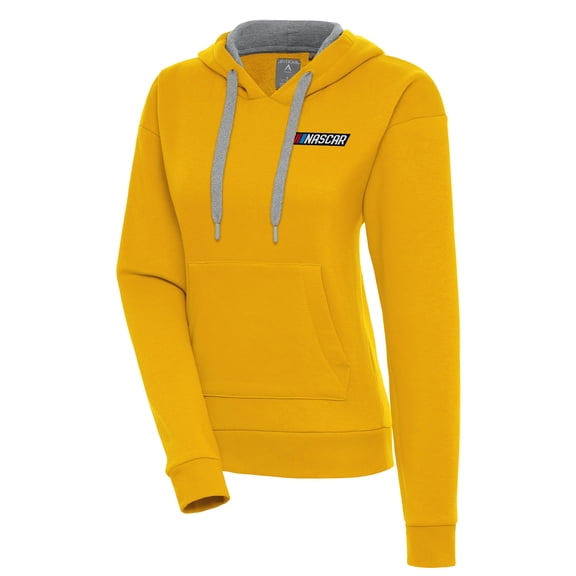 Women's Antigua  Gold NASCAR Victory Pullover Hoodie