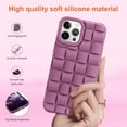 thumbnail image 3 of for iPhone 12 Pro Max Case Cute 3D Weave Grid Design for Women Girls Soft TPU Silicone Phone Case Raised Bumper Corners Full Protective Case Cover for iPhone 12 Pro Max 6.7 inch (Purple), 3 of 13