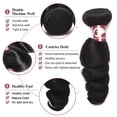 thumbnail image 2 of Benehair Loose Wave Brazilian Virgin Human Weave Weft Hair Extensions Malaysian Hair Bundles Black 8"-30" US 100G, 2 of 9