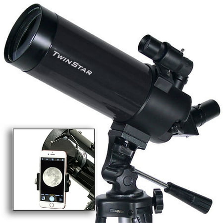 Twinstar 90mm Cassegrain Telescope w Universal Smartphone Camera Adapter,