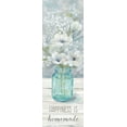 thumbnail image 2 of Coulter, Cynthia 11x24 White Modern Wood Framed Museum Art Print Titled - Vintage Jar Bouquet sentiment vertical I-Happiness, 2 of 4