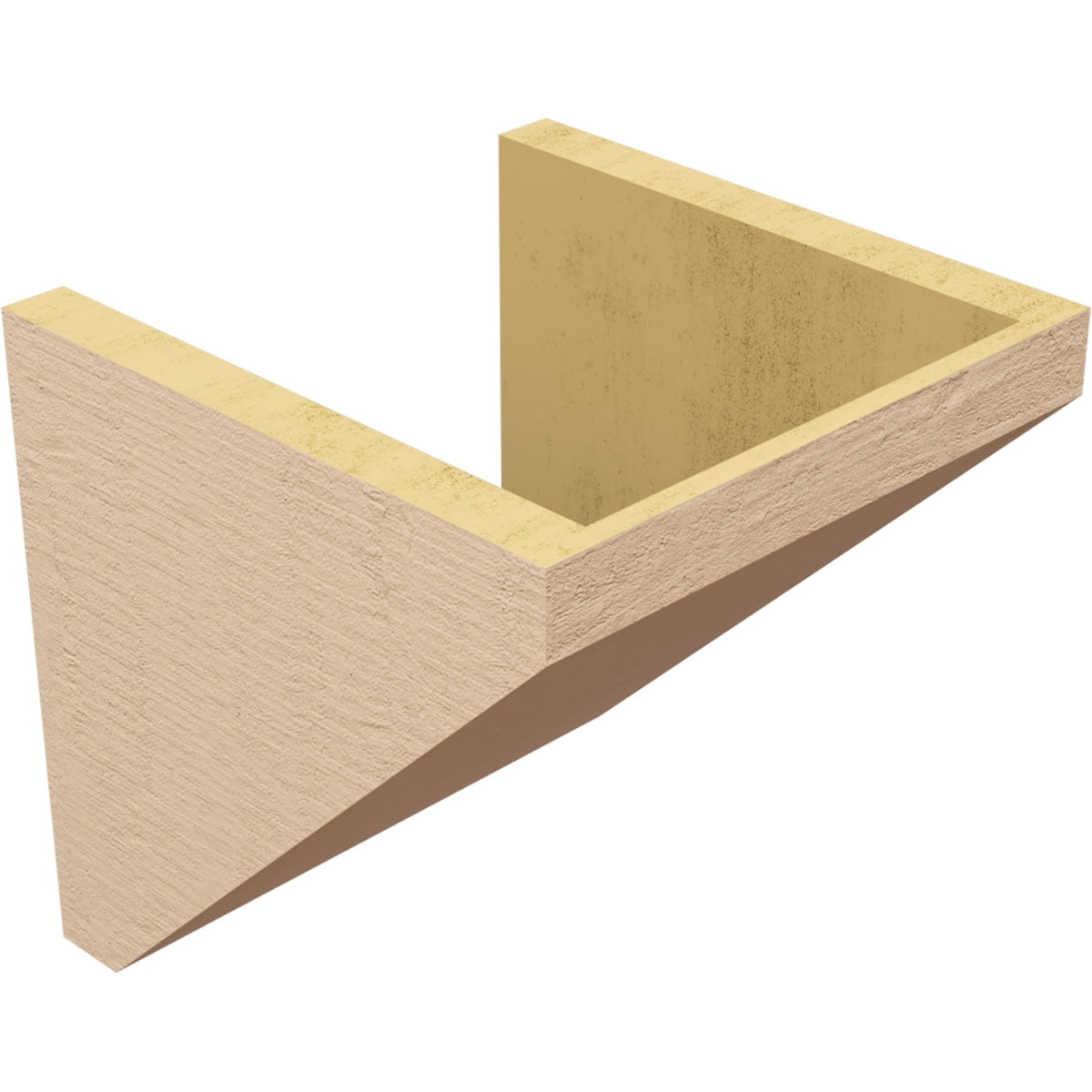 10"W x 10"D x 10"H Wide Concord Rough Cedar Woodgrain TimberThane Corbel, Primed Tan