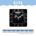 thumbnail image 2 of 16 Inch Wall Clock Battery Operated Square Clock Decorative for Office, Kitchen, Outdoor, Living Room，Cat Hidde in Dark Print, 2 of 4