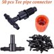 thumbnail image 3 of Gotero de riego ajustable de 50 piezas, sistema de riego por goteo de microflujo 4/7 D, 3 of 5