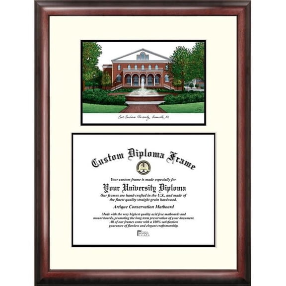 Campus Images NC995V East Carolina University ''Scholar'' Lithograph and Diploma Frame