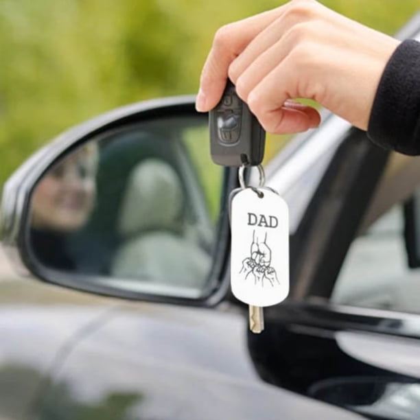 Papa Car Key I Love Papa Charm Keychain Gifts For Dad Grandpa Car Keys Keyring Heart New 