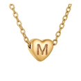 thumbnail image 1 of 26 iniciales en forma de corazón collar alfabeto para las mujeres Collares de acero inoxidable para las mujeres A Z 26 iniciales alfabeto collares de oro para las mujeres niñas, 1 of 5