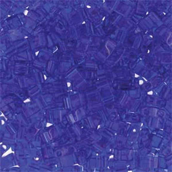 Colbalt Half Tila, Loose Beads, 7.2 Gram Miuki Square 5mm 2 hole