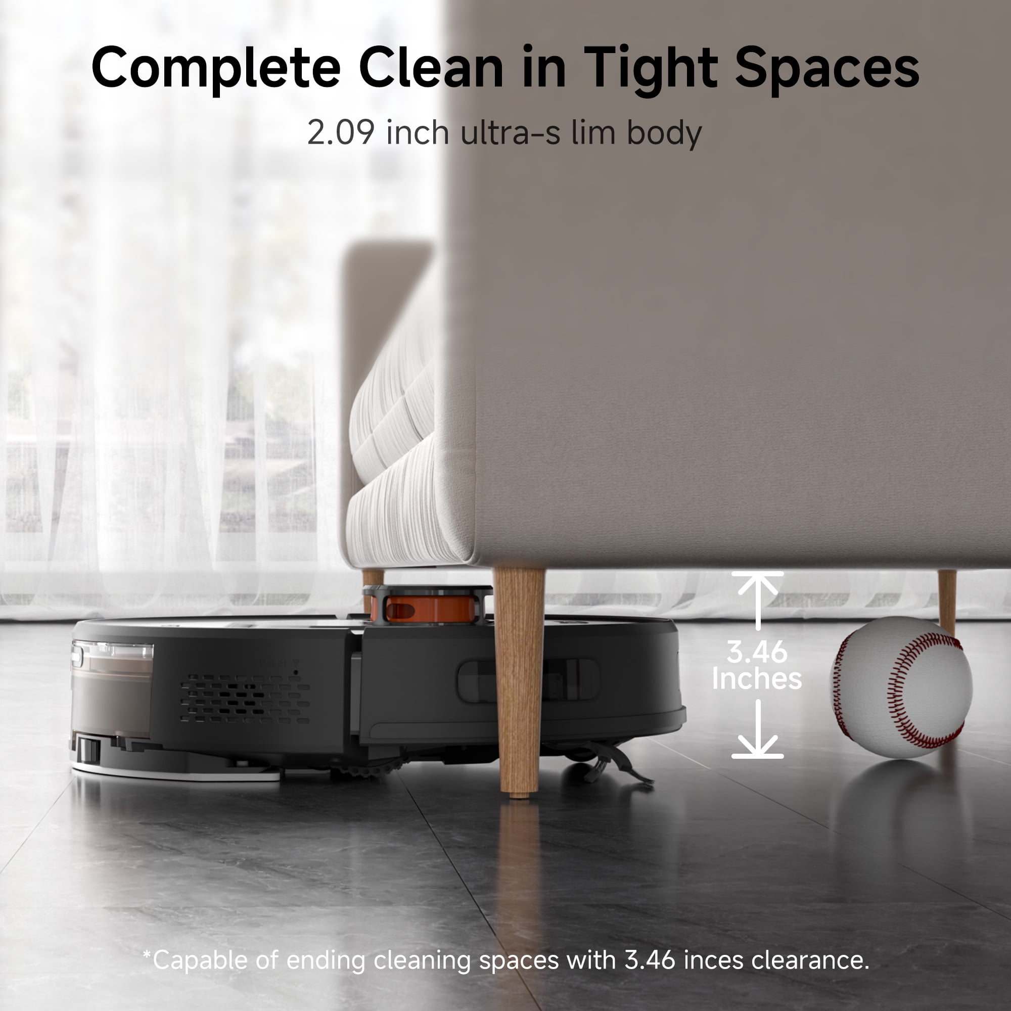 PrettyCare Robot Vacuum and Mop Combo Cleaner 9000pa,85 Days Self-Emptying & Recharging Station with 3D Home Mapping for Debris/Stain/Hair/Pet, L1 PRO
