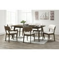 thumbnail image 3 of New Classic Furniture Rex 7-Piece Wood Rectangle Dining Set in Walnut, 3 of 14