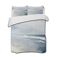 thumbnail image 2 of Blue Coastal Queen Size Down Alternative Comforter, Lightweight Comforter Quilt Bedding Set with Pillow Shams Seaside Summer Beach Nautical All Seasons Bed Comforter Duvet Insert 90"x96", 2 of 7