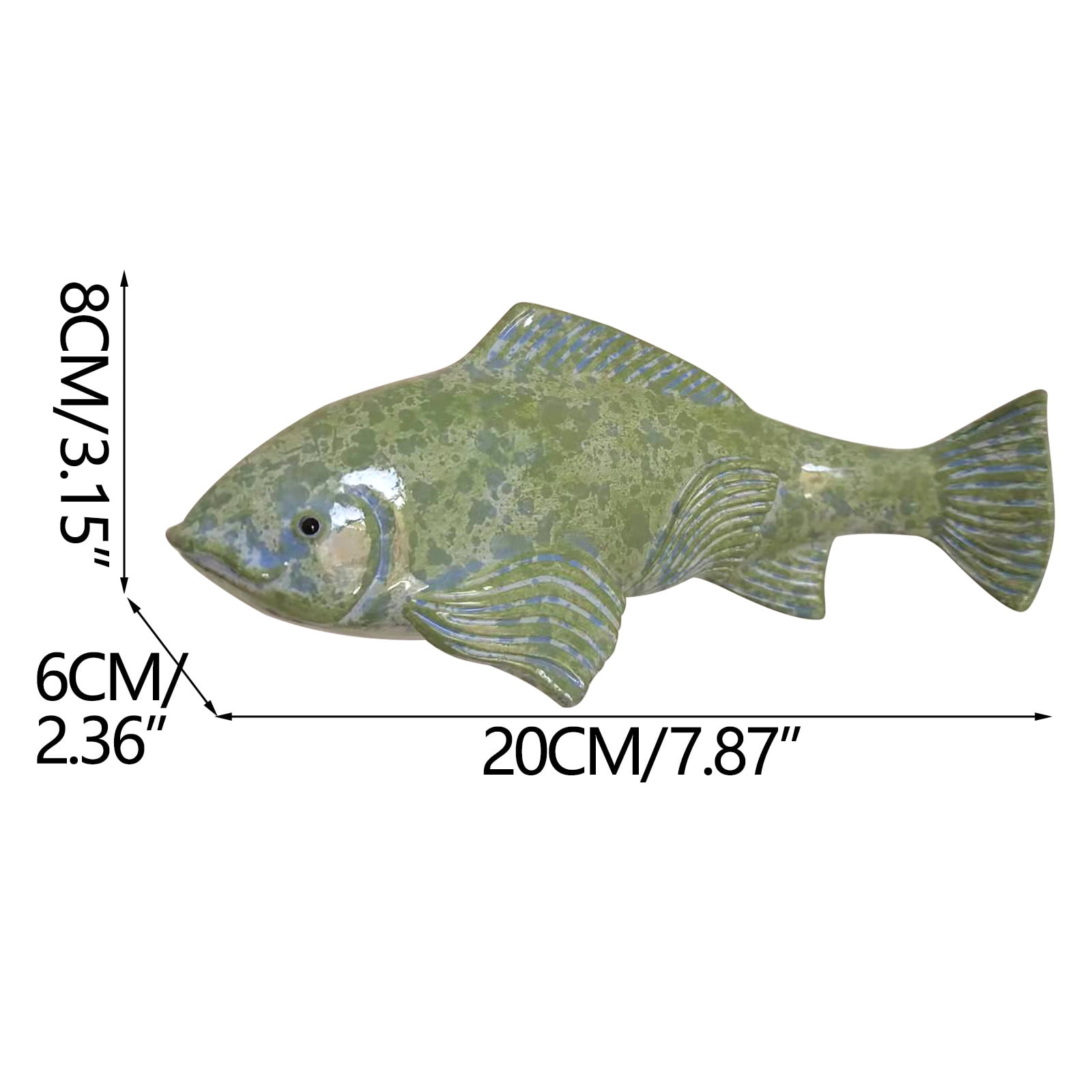 XEOVHV Fish in The Garden, Ceramic Garden Koi, Garden Koi Resin Crafts, Koi Fish Statue Outdoor, Sculpture for Outdoor Garden Lawn Pond Ornament (3 Pcs Green)