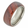 thumbnail image 2 of 8MM Comfort Fit Titanium Wedding Band Domed Hawaiian Koa Wood Inlay Titanium Ring (Size 7 to 15), 2 of 2