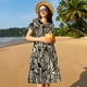 thumbnail image 4 of Balery Leopard And Zebra1 Vestidos sueltos de manga corta para mujer, vestidos de verano 2025, vestidos casuales de corte A con vuelo., 4 of 6