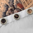 thumbnail image 4 of Castle Fairy Vintage Steam Train Blackout Curtains Set of 2 (52x84 Each) for Teens, Town Cloudscape Window Curtains for Themed Bedroom, Red Black, 4 of 6