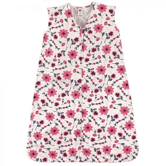 Hudson Baby Infant Girl Cotton Sleeveless Wearable Sleeping Bag, Sack, Blanket, Botanical, 0-6 Months