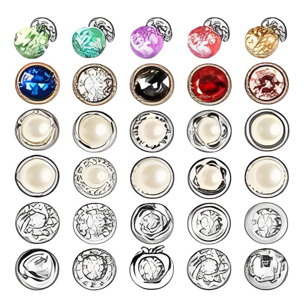 30 Pieces Shirt Sweater Shank Button Button Brooch Pin Replacement Clothes Coat Metal Buttons Brooch Pin Cufflink Badge Sewing Accessories Colorful
