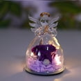 thumbnail image 6 of LSLJS Natural Immortal Flowers Valentines Day Gifts, Angel Figurines Glass Cover with Preserved Forever Real Rose & LED Lights, Glowing Love Decorations Romantic Angel Flowers Gifts for Women Girls, 6 of 8