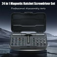 thumbnail image 2 of 24 in 1 Magnetic Ratchet Screwdriver Set, Trysreview/HingeHalve Multifunctional T Handle Ratchet Screwdriver, Multi Bit Mini Diy 24-in-1 Tool Set for PC,Furniture,Watch,Bicycle (1set), 2 of 9