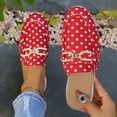 thumbnail image 2 of SuTry Women's Polka Dot Mules Slip On Round Toe Platform Rhinestone Buckle Comfortable Casual Walking Half Shoes(40), 2 of 6
