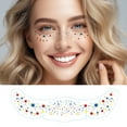 thumbnail image 6 of Sylvtty Rainbow Festival Face Stickers Metallic Freckle Heart Decals Waterproof Temporary Tattoos for Parties Festivals Photo Booths, 6 of 7