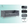 thumbnail image 2 of Naomi Home Audrey Sofa for Living Room, Mid Century Chair Arms, Tufted Cushion, Solid Wooden Legs Reading Chairs for Bedroom Comfy – Gray, 2 of 3