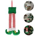 thumbnail image 4 of Decoración de pierna de elfo, decoración colgante para árbol de Navidad, decoración colgante para vacaciones, adorno para fiesta, 4 of 4