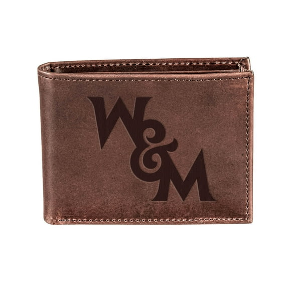 Brown William & Mary Tribe Bi-Fold Leather Wallet