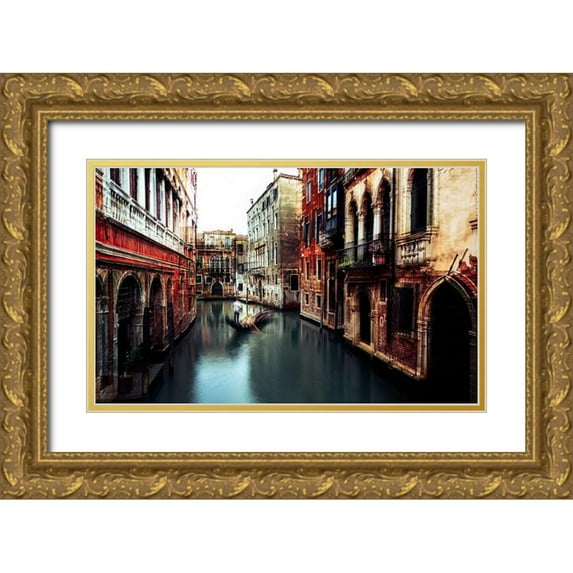 Chiriaco, Carmine 14x10 Gold Ornate Wood Framed with Double Matting Museum Art Print Titled - The Gondolier