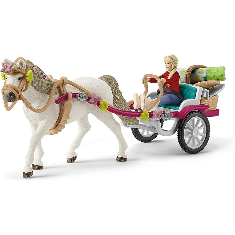 Schleich Horse Club 32 PC Small Horse Carriage Playset with Pony