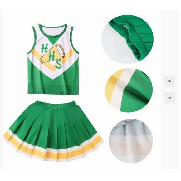 Girls Cheerleader Costume Hight School Girl Musical Cheerleading Uniform Cheer Fancy Dress