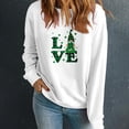 thumbnail image 3 of Charella Sweatshirts for Women St Patricks Day Decorations Long Sleeve Crewneck Tops 2024 Trendy T-shirt,White,XL, 3 of 5