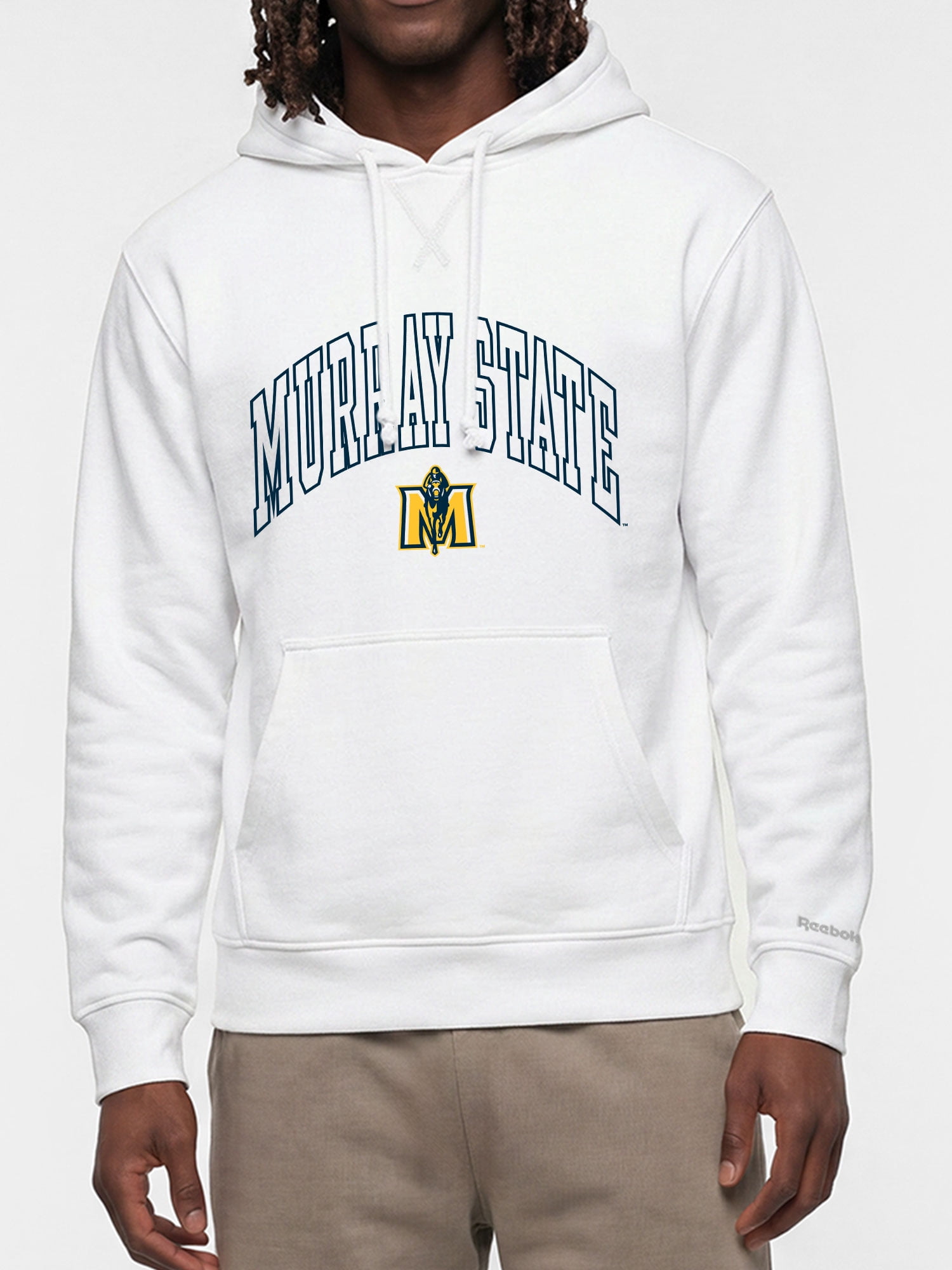 Murray State Racers Reebok Mens White Hooded Sweatshirt