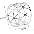 thumbnail image 2 of Juego de 6 servilleteros de metal TUNC diseño hueco plateado Sencillez, 2 of 5