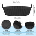 thumbnail image 4 of 2 Pcs Casserole en Silicone pour Friteuse à Air Chaud avec Poignée Doublure de Friteuse à Air 7,87 Pouces Plateau de Cuisson Poêle Panier en Silicone Résistant à la Chaleur pour Friteuse à Air Accessoires pour Friteuse à Air - Brun, 4 of 9